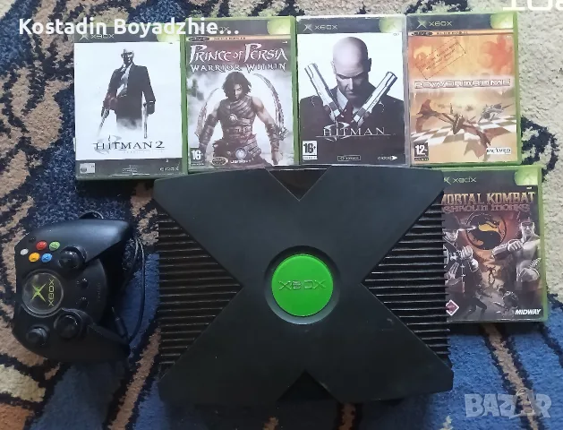 XBOX с игри и контролер