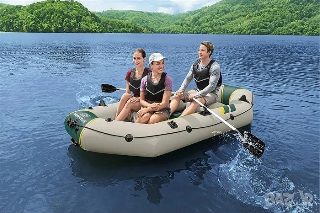 Надуваема лодка Bestway Hydro-Force™ 2.95m x 1.3 m x 46см  X3 Raft Set ( нова стока ), снимка 4 - Водни спортове - 54894300