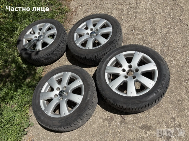 Продавам 16" лети джанти със зимни гуми за VAG - 205/55R16 DOT 3922 5х112 ET42