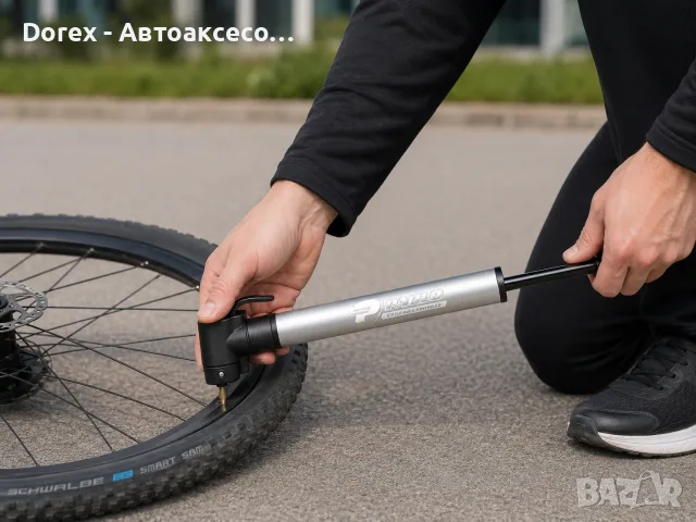 Мини ръчна помпа за велосипед 120 PSI / 8 BAR алуминиева - 2 модела, снимка 4 - Аксесоари за велосипеди - 55328047