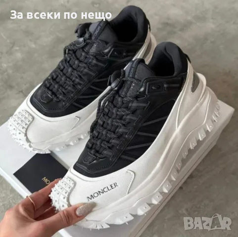 Moncler "Black/White" Унисекс👟Мъжки Маратонки👟Дамски Спортни Обувки Код ch69, снимка 3 - Маратонки - 55482093