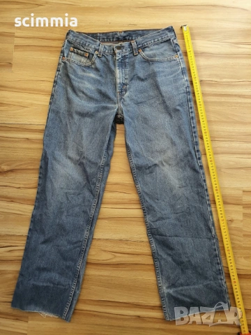 Мъжки дънки W33 L34 (размер M) Levi’s 630 Vintage оранжев етикет с прав крачол сини, снимка 10 - Дънки - 54661944