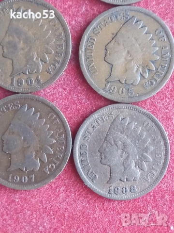 1 цент 1900,1,2,3,4,5,6,7,8 г. САЩ, снимка 5 - Нумизматика и бонистика - 54237839