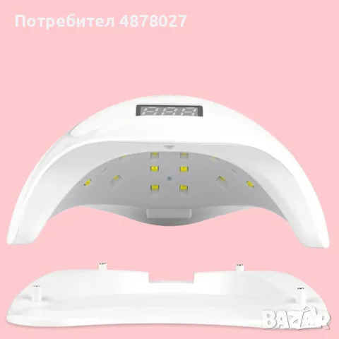 Елегантна и компактна UV LED лампа за нокти SUN5 с висока мощност-48W; Авто сензор за включване/изкл, снимка 14 - Педикюр и маникюр - 55457058