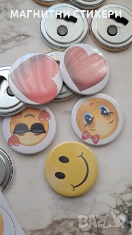 Значки метални тип копче с игла и Отварячка с магнит размер 58 мм, снимка 7 - Други - 54082212