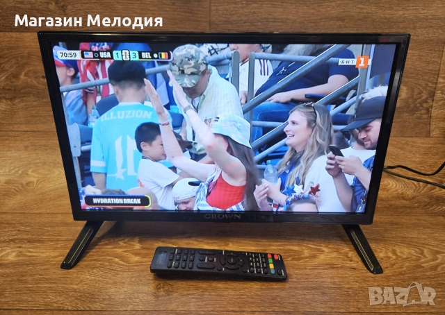 19" Телевизор Crown 19J110HD (19 инча) – Перфектен за кухня, каравана или камион, на 12V и 220V, снимка 7 - Телевизори - 55258418