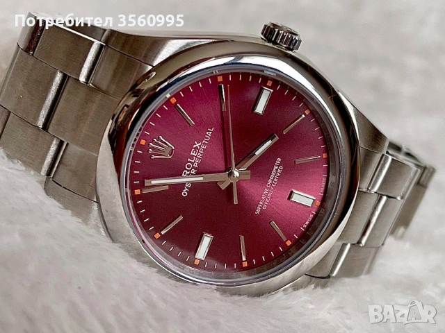 Rolex Oyster Perpetual 39mm Red Grape – бордо/пурпурен