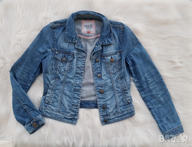 Дамско дънково яке ESPRIT размер S , снимка 6 - Якета - 53528347