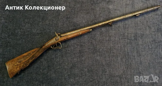 Двуцевна капсулна пушка. Ръчна изработка от XIX век, снимка 6 - Антикварни и старинни предмети - 55494430