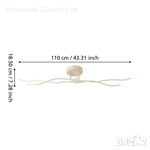 Плафон Eglo RONCADE 2, снимка 2 - Лампи за таван - 55213745