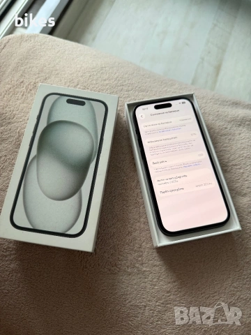 iPhone 15 Black 128gb ГАРАНЦИОНЕН 87%🔋 370€, снимка 4 - Apple iPhone - 54645507