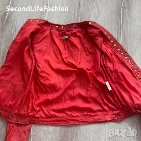 Дамско яке естествена кожа червено Imperial , снимка 6 - Якета - 54164386