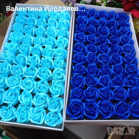 сапунени рози 50 бр в кутия , снимка 10 - Изкуствени цветя - 55345585