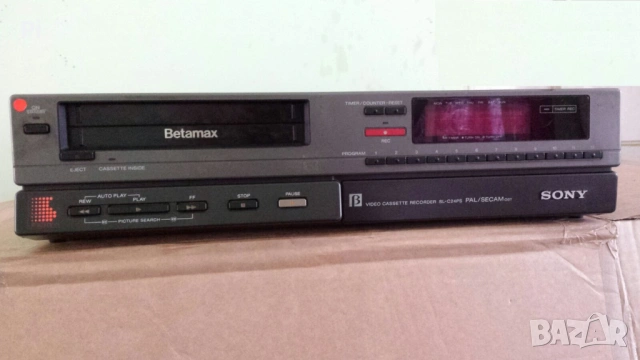 Betamax видеомагнетофон Sony SL-C24PS + Дистанционно + Касети +++