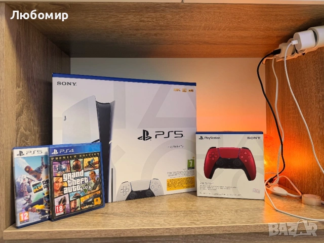 PlayStation 5 Slim + два контролера и игри
