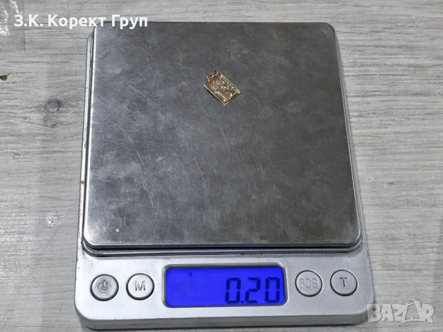 Златна висулка "К" 14К 585 / 0,20 гр., снимка 6 - Колиета, медальони, синджири - 54393546