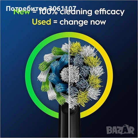 Резервни глави накрайник за Braun Oral-B CrossAction 12 бр. черни, снимка 8 - Други - 54517508