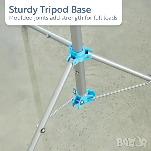 Преносим Въртящ се Сушилник за Дрехи Minky Freestanding Rotary Airer 15m за Тераса и Къмпинг, снимка 3 - Сушилни - 55382488