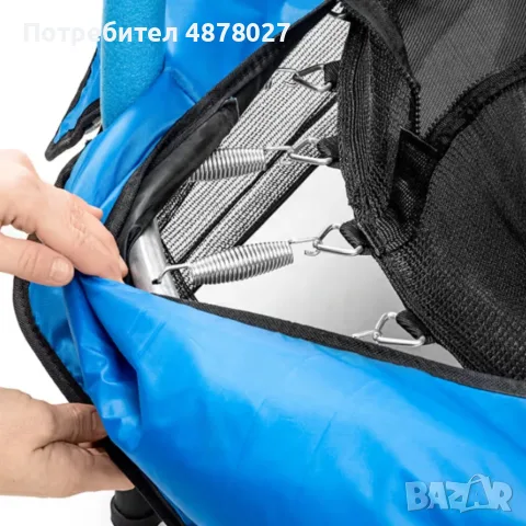 Технически характеристики на Детски батут 138 см с предпазна мрежа и стабилна стоманена конструкция , снимка 6 - Надуваеми играчки - 55515970