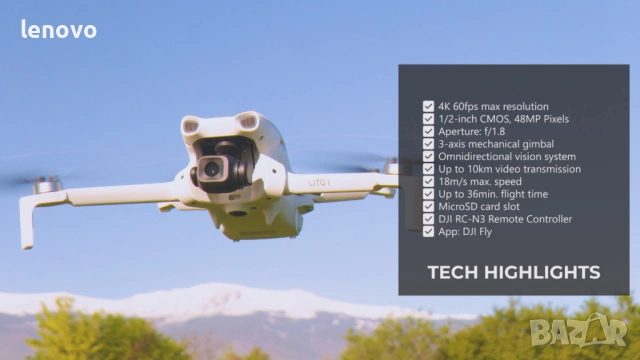 DJI Lito 1 с 2 батерии, снимка 6 - Камери - 54463600