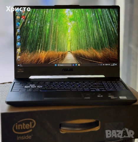 Гейминг лаптоп ASUS Tuf F15 i5-10300H, 8GB RAM, 512GB SSD, GTX1650, 144Hz  