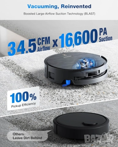 Прахосмукачка Робот ECOVACS DEEBOT X9 PRO OMNI 16600Pa - Премиум клас - Като НОВА, снимка 8 - Прахосмукачки - 54539065