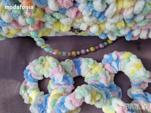 Плетено скрънчи CANDY, снимка 3 - Аксесоари за коса - 54343090