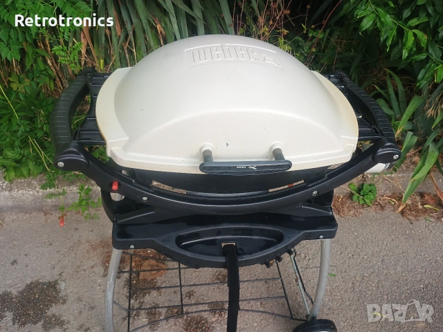 Газово барбекю Weber Q 2200 с оригинална количка и покривало – Отлично състояние, снимка 7 - Барбекюта - 55228377