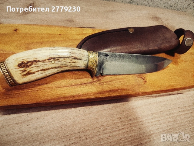 Ловен нож със знак на майстор Д.Митев , снимка 10 - Ножове - 55161567