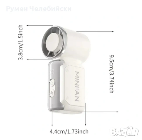 Мини Ръчен Вентилатор, снимка 4 - Вентилатори - 55215641