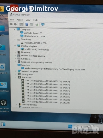 Lenovo ThinkPad E14 gen2 I5-1135G7/8RAM/512GB SSD/Iris XE Graphics/Full HD, снимка 5 - Лаптопи за работа - 54984271