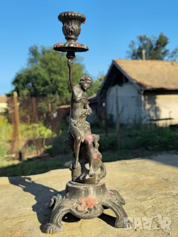 Стар Бронзов Свещник, снимка 7 - Други - 55329327