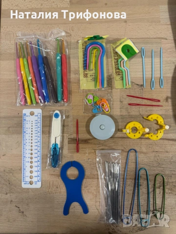 Комплект аксесоари за плетене, 58 части, алуминиеви куки – Пълен сет за начинаещи и напреднали, снимка 4 - Други стоки за дома - 54168563