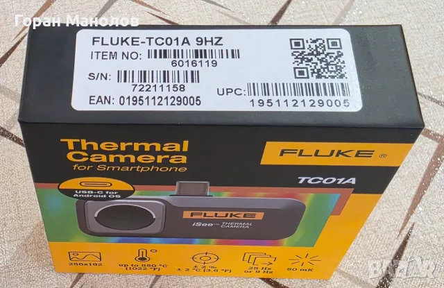 FLUKE TC01A НОВА термо камера Термовизионна камера за мобилен телефон, снимка 4 - Друга електроника - 55502514