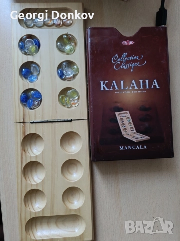 Класическа дървена игра Калаха (Kalaha / Mancala) – Tactic ЧИСТО НОВА