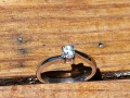 18к Пръстен бяло злато 2g с 0.18ct диамант VS1, снимка 10