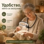 Голяма увеличителна лупа за врат за четене шиене бродиране гоблени настолна с LED осветление USB, снимка 3