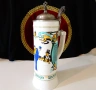 Порцеланова халба с капак от калай 30 см.,Art Nouveau. , снимка 2
