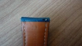 Синя кожена каишка за часовник 22 мм с разгъваща се закопчалка (Folding Clasp)., снимка 6