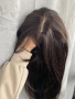 НОВА Кафява естествена перука! 100% високо качество, снимка 2