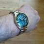 Часовник Invicta Prodiver 100м, механизъм Seiko/Hattori/TMI, корона на винт, 43мм, синьо-зелен, снимка 12