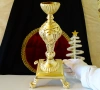 Величествен бронзов свещник 1.7 кг.,позлата,барок. , снимка 2