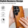 Нов Калъф Samsung Galaxy S26 Ultra Естествена Кожа Метална Стойка Кафяв кейс Самсунг, снимка 6