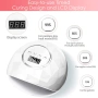 Лампа за маникюр Longco SUN F6, двоен LED UV, 86 W, бял, сензор за движение, снимка 4