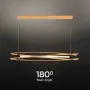 LED Полилей 15W Дизайн Дърво + Черно Тяло Топло Бяла Светлина, снимка 3