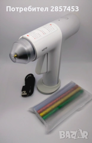Пистолет за горещ силикон / USB-C / 30s heating / 10 glue sticks / нов, снимка 4 - Други инструменти - 54896218