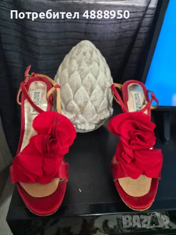 сатенени сандали Badgley Mischka , снимка 4 - Дамски обувки на ток - 55330086