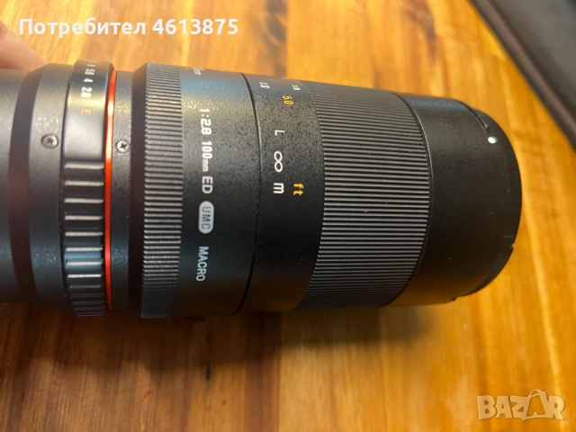 Samyang 100mm f / 2.8 ED UMC Macro - Sony E Fullframe, снимка 2 - Обективи и филтри - 54270532