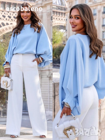 Дамска блуза с буфан ръкав Lisonn, 4цвята , снимка 13 - Блузи с дълъг ръкав и пуловери - 54150079