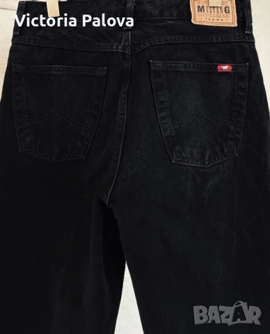 Vintage унисекс дънки Mustang Michigan Jeans / 90s Loose Straight Denim / Heavy Dark Wash, снимка 6 - Дънки - 54569574